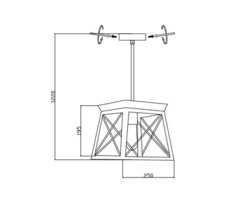 Светильник подвесной 1*Е27 3004/01/01P чёрный/белый Kaizer Stilfort