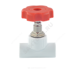 Клапан (вентиль) PP-R запорный белый Дн 20х90гр внутренняя пайка VALFEX 10146020