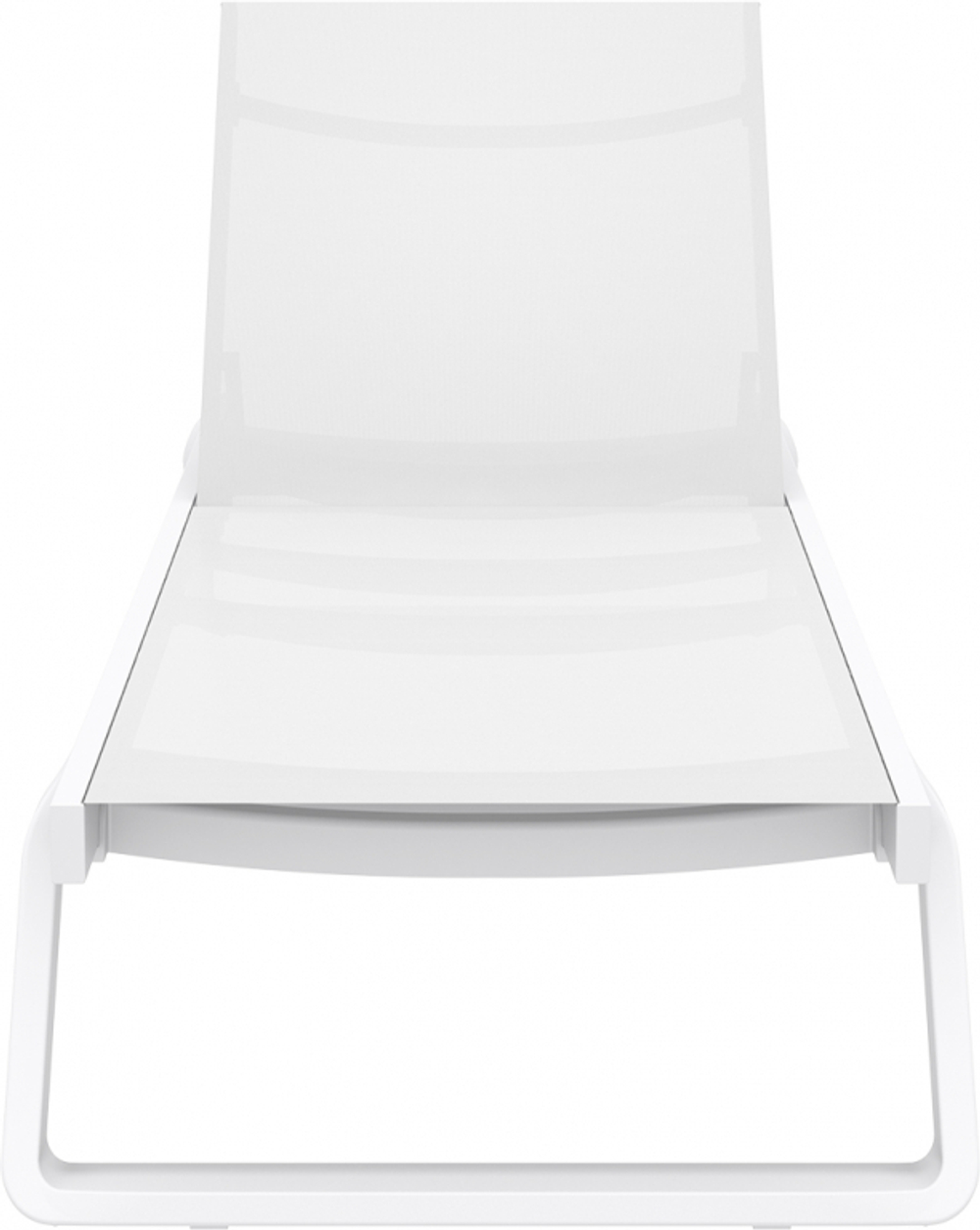 Шезлонг-лежак металлический Siesta Contract Tropic, белый