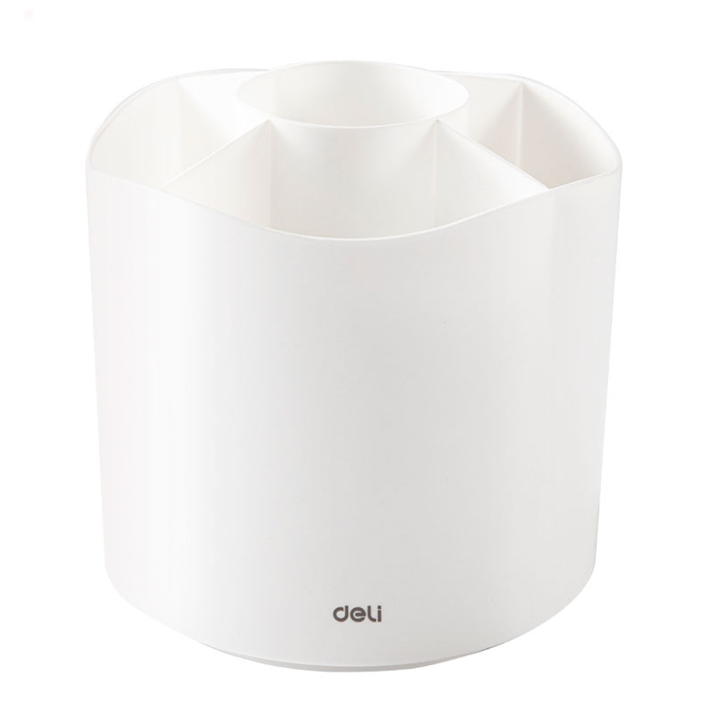 Органайзер DELI 118х118х120 мм, на 5 отделений, вращающийся, белый