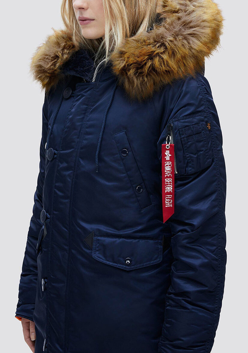 Куртка Аляска Женская - Alpha N-3B W Parka (синий/оранж - r.blue/orange)