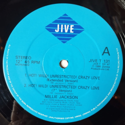 Винтажная виниловая пластинка LP Millie Jackson Hot Wild! Unrestricted Crazy Love (UK 1986) Maxi Single 45 RPM