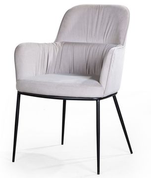 Стул с подлокотниками Barkley микровелюр цвет серый