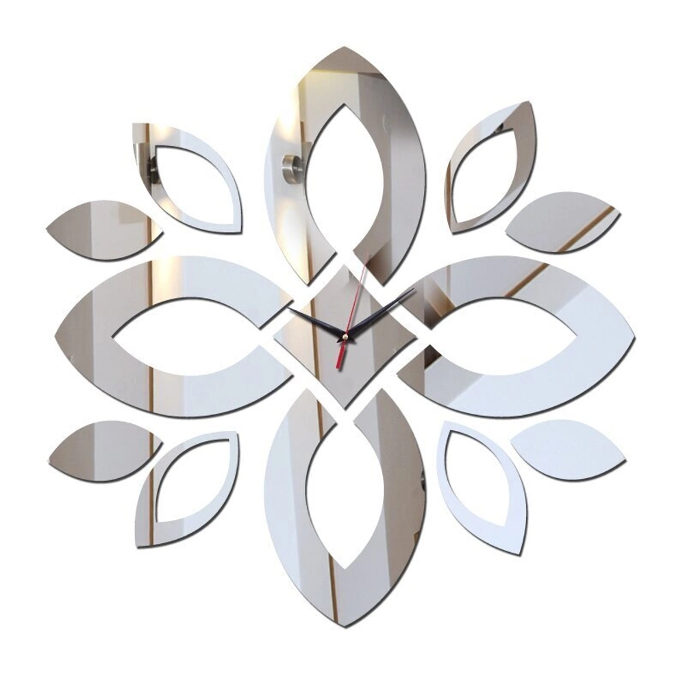3D настенные часы MIRRON, серый