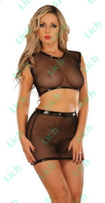 Блуза - сетка с виниловой отделкой (Ledapol 1096)