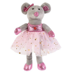 Игрушка мягкая Мышка балерина большая 18см, муз. чип в пакет (Мульти-Пульти)