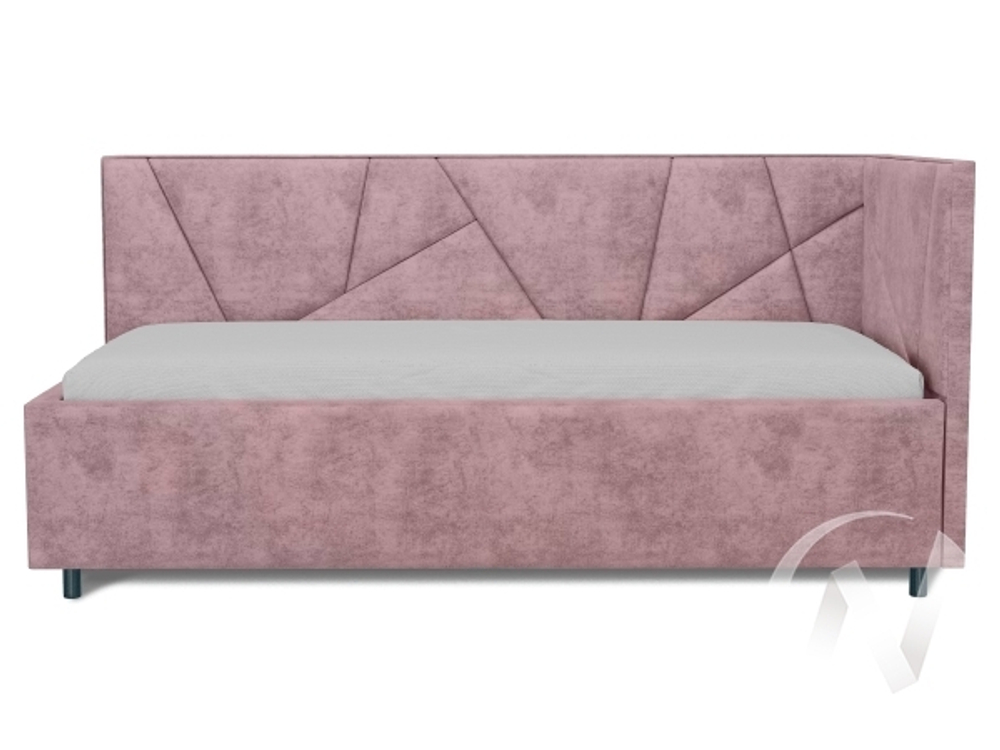 Кровать Рица детская с подъемным механизмом (Боска VL-1912-21 пыльная роза; 3 категория) правая