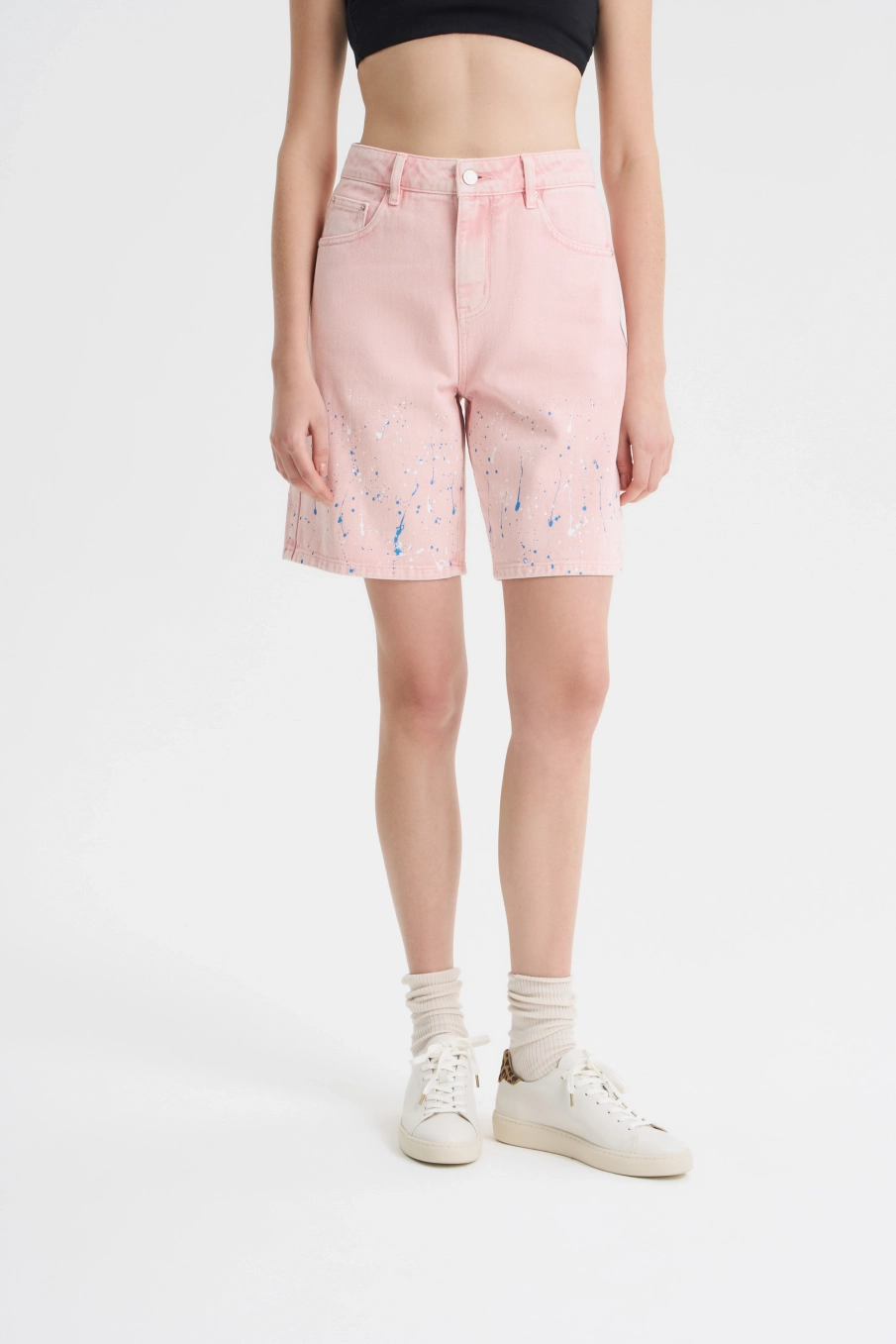 Шорты с принтом разбрызганной краски