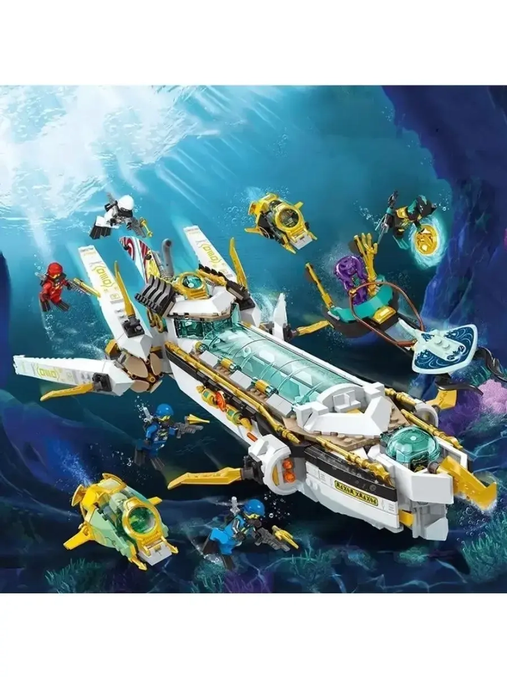 Конструктор Ниндзя Подводный Дар Судьбы 1211 деталей 60086