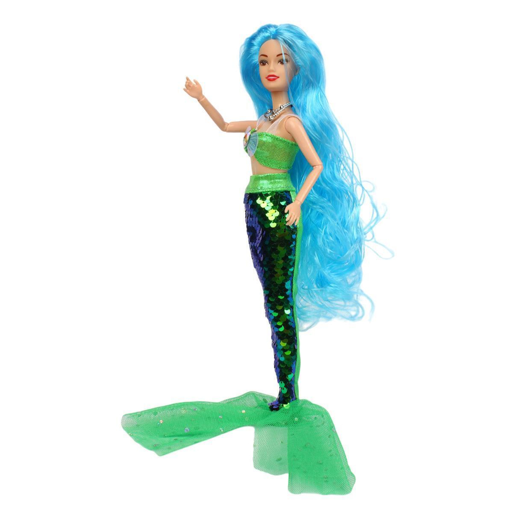 Кукла тип Модница Русалка на шарнирах с аксессуарами, коробка 5805G
