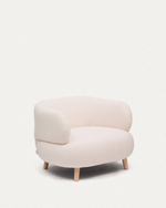 Кресло Luisa из экрю-букле с ножками из массива бука, 90 см