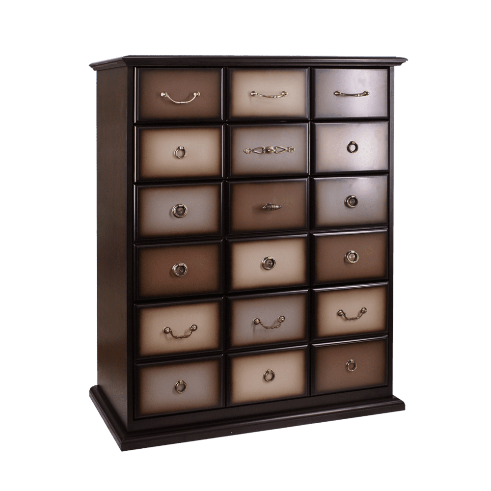 Комод "Пандора"- 4 с 4 ящиками Орех Шоколад