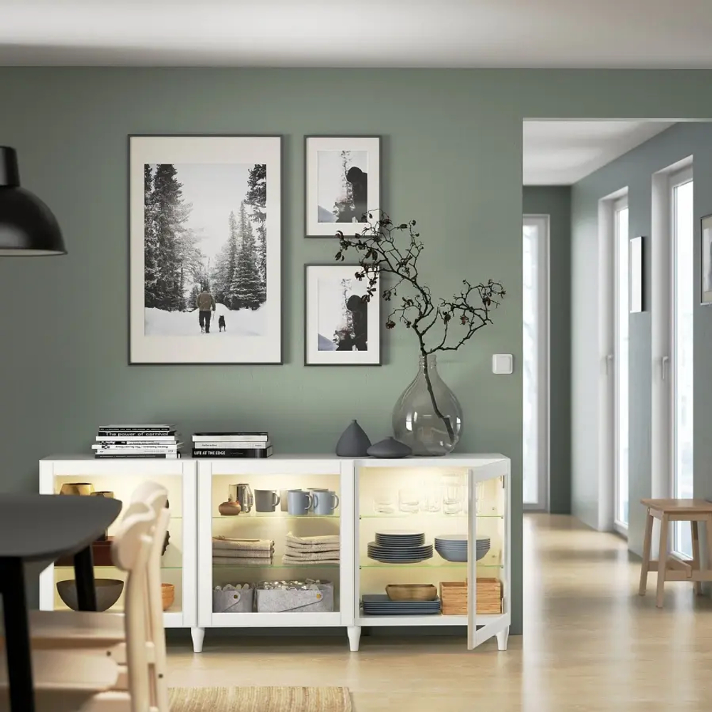 Комбинация для хранения - IKEA BESTÅ/BESTA /БЕСТА/БЕСТО ИКЕА, 180x42x74 см, белый