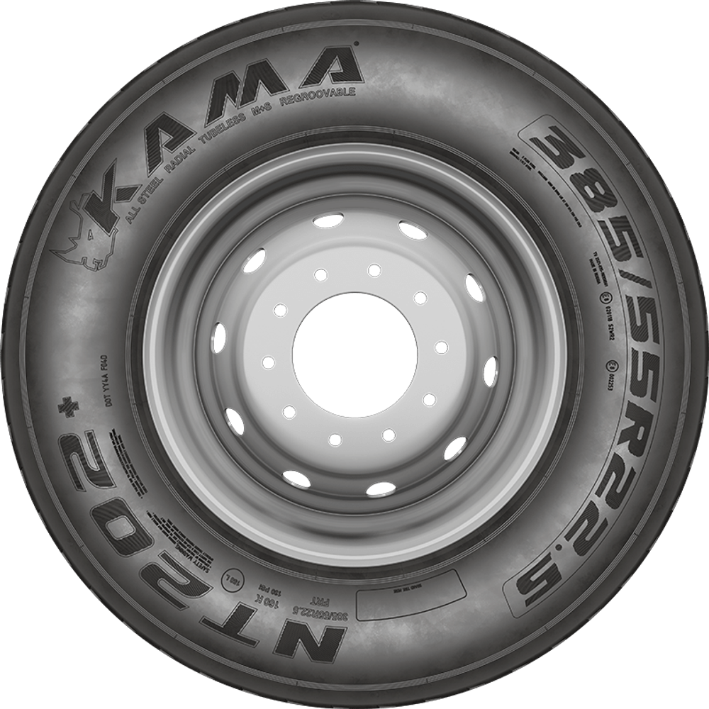 Автошина 385/55R22.5 Кама NT-202+ 160K (прицепные оси 4 дор)