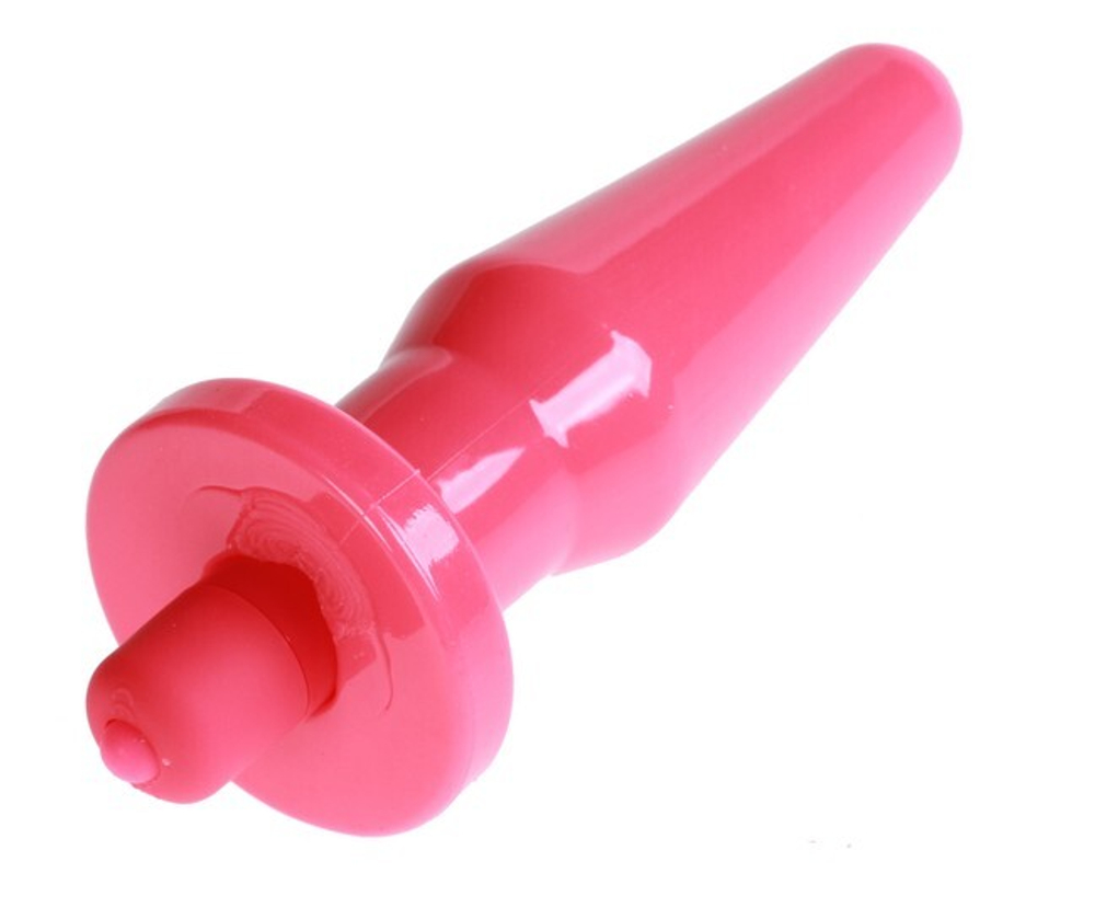 Анальная вибровтулка Popo Pleasure (10,5 см) (Цвет: ярко-розовый)