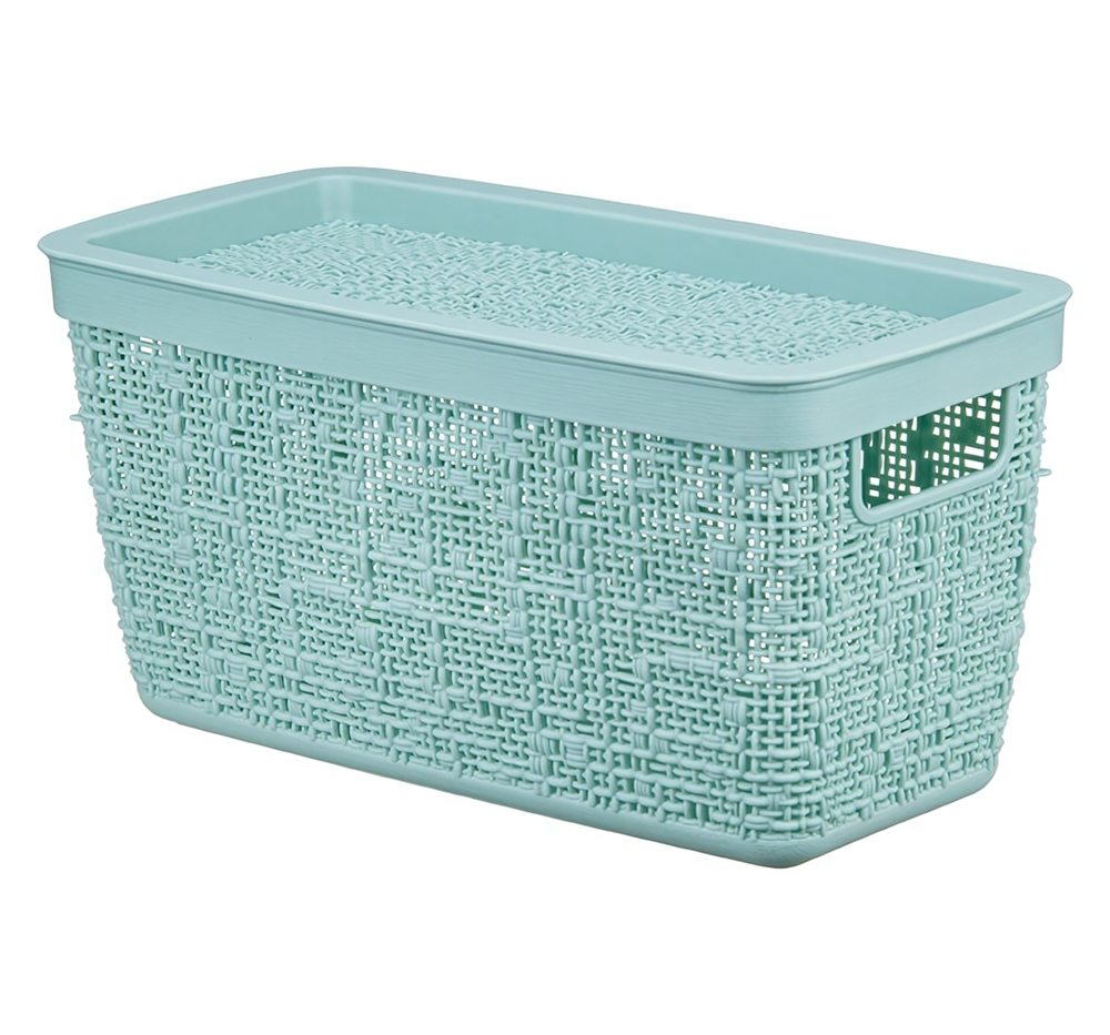 Коробка БЯЗЬ 4л с крышкой прямоугольная 28×14×14 cм М 2325