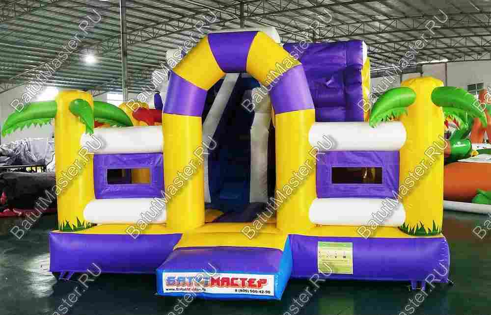 Коммерческий батут "Белый клык" с механизированной головой, размер 6*6*3,5 м