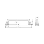 Ручка-скоба 128мм, отделка сталь шлифованная