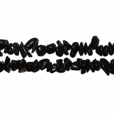d754 Агат черный крошка (имит.) 3-10мм, 40см