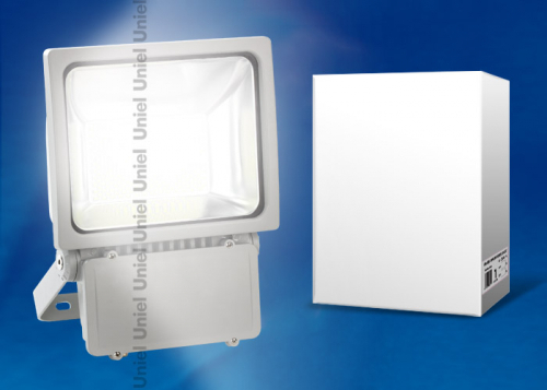 ULF-S04-150W/NW IP65 85-265В GREY Прожектор светодиодный. Мощность 150 Вт. Корпус серый. Цвет свечения белый. Степень защиты IP65. Упаковка картон