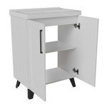 Тумба д/ванной "РИФ-60" 2 створки  белый под рак."Fest- 60"  мебельный (Sanita Luxe)(ПВХ)