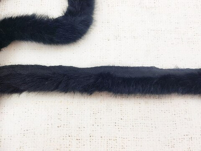 Кант меховой, ш. 4 см (1,5/2,5см), чёрный