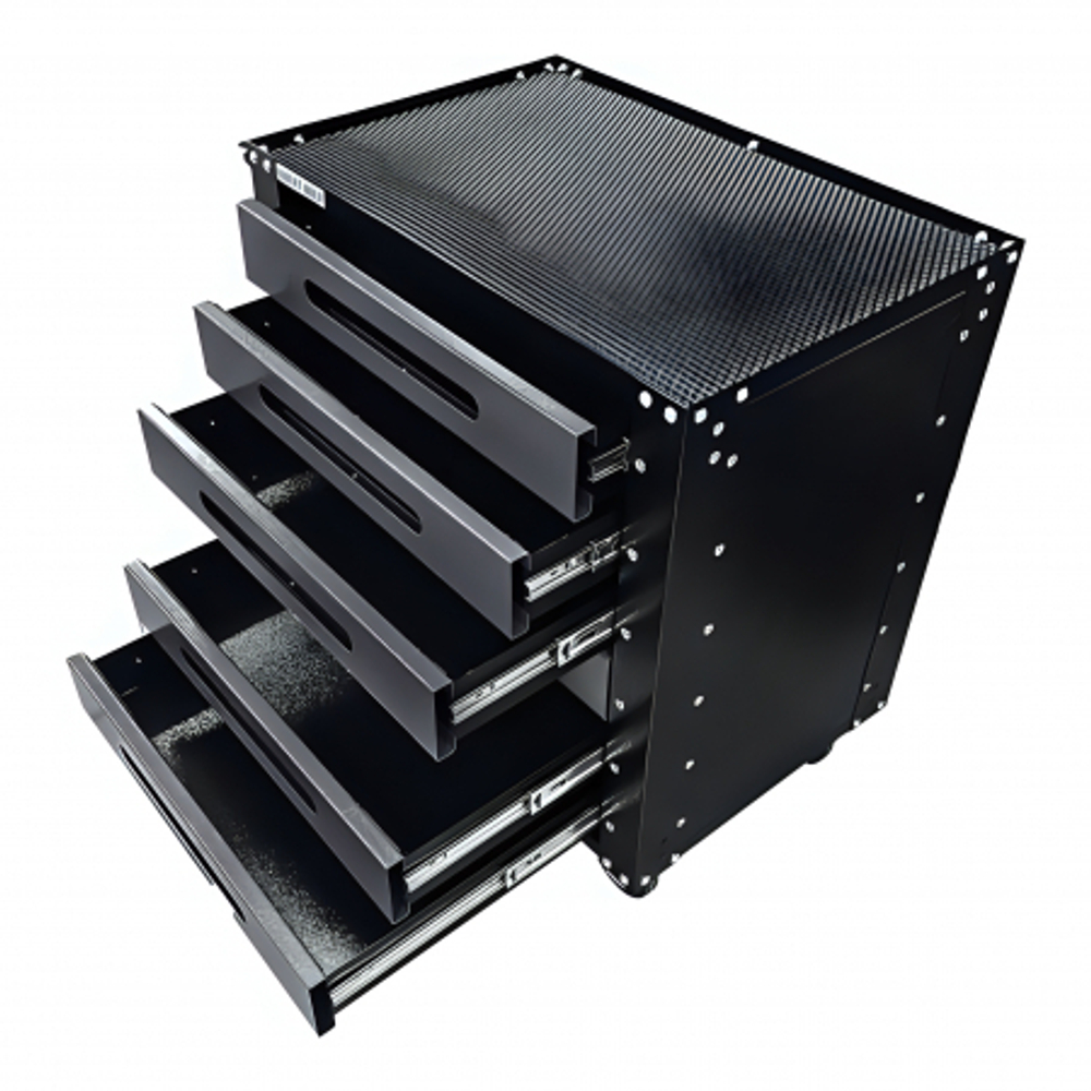 Инструментальная тележка GWT-G6 (6 ящиков, колеса с тормозом, серая)