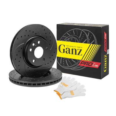 Диск тормозной GANZ передний перфорированный PRO-Line с покрытием (комплект - 2 шт) FORD / VOLVO / LAND ROVER Freelander 2 Арт.: GIJ10022S