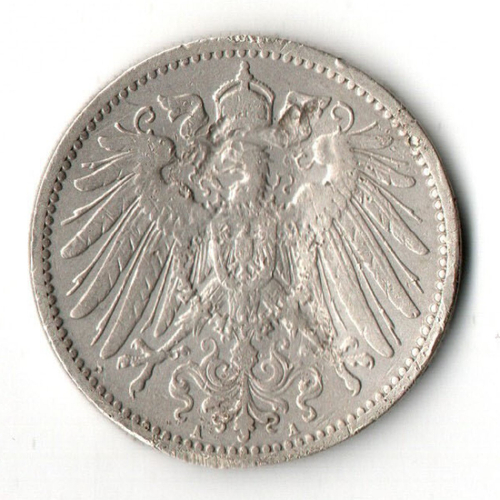 1 марка 1902 год (А) Германская империя (гнутая)