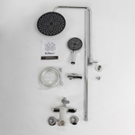 Душевая стойка BelBagno с верхним и ручным душем MARINO-DOCM-CRM