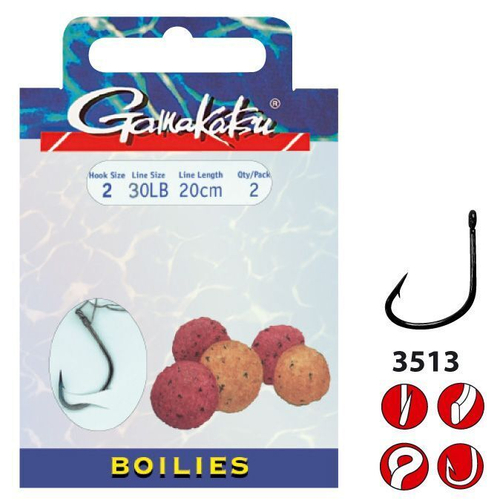 Крючок Gamakatsu 3513F Carp Booklet Boilie 20cm №4 d0.25LBS