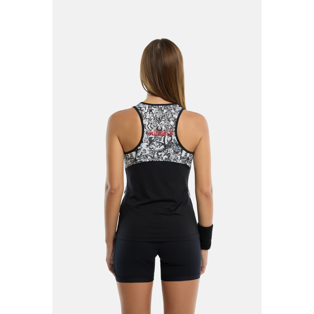 ОДЕЖДА ДЛЯ ТЕННИСА Женская, Майка HYDROGEN TATTOO TANK .