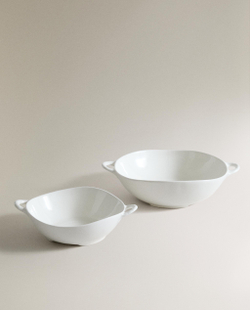 Zara Home блюдо сервировочное из фарфора, цвет белый, 17.3 см