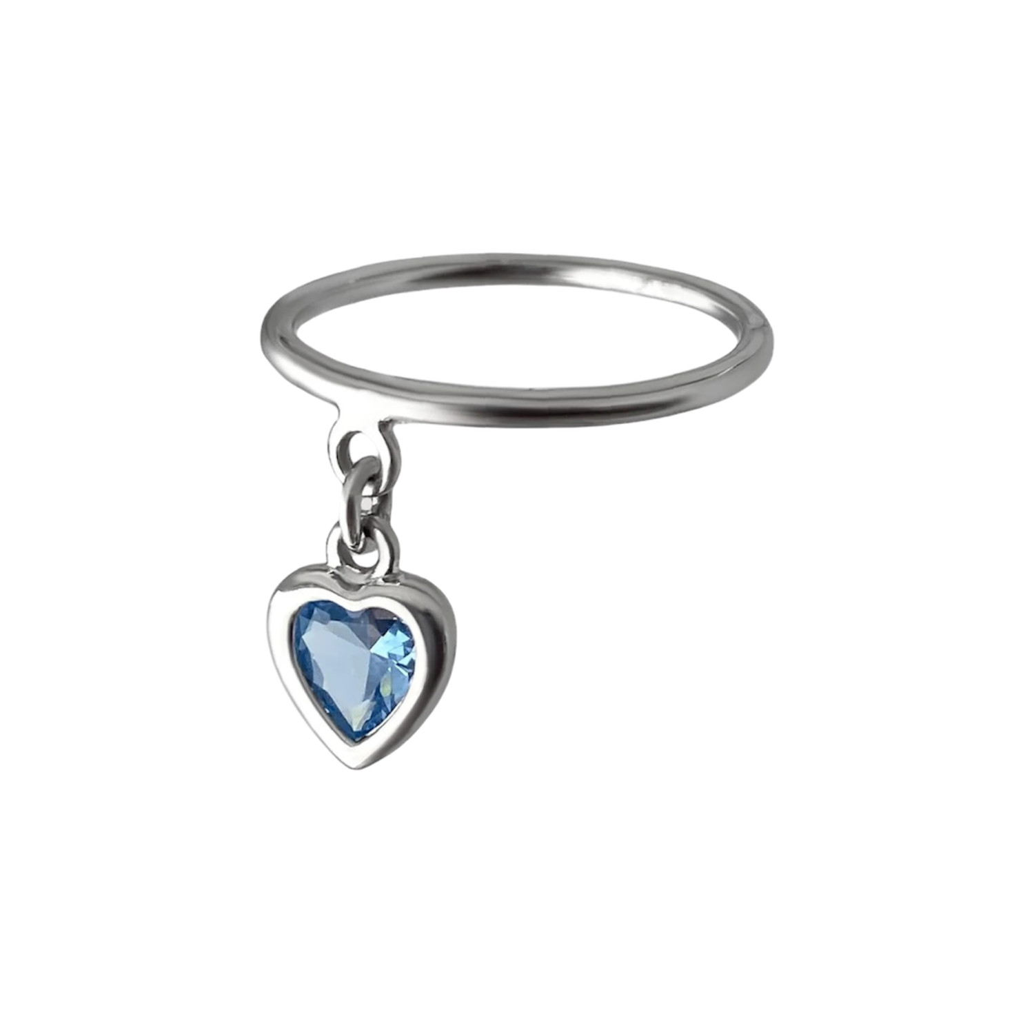 Кольцо Mini Heart Ring - Blue