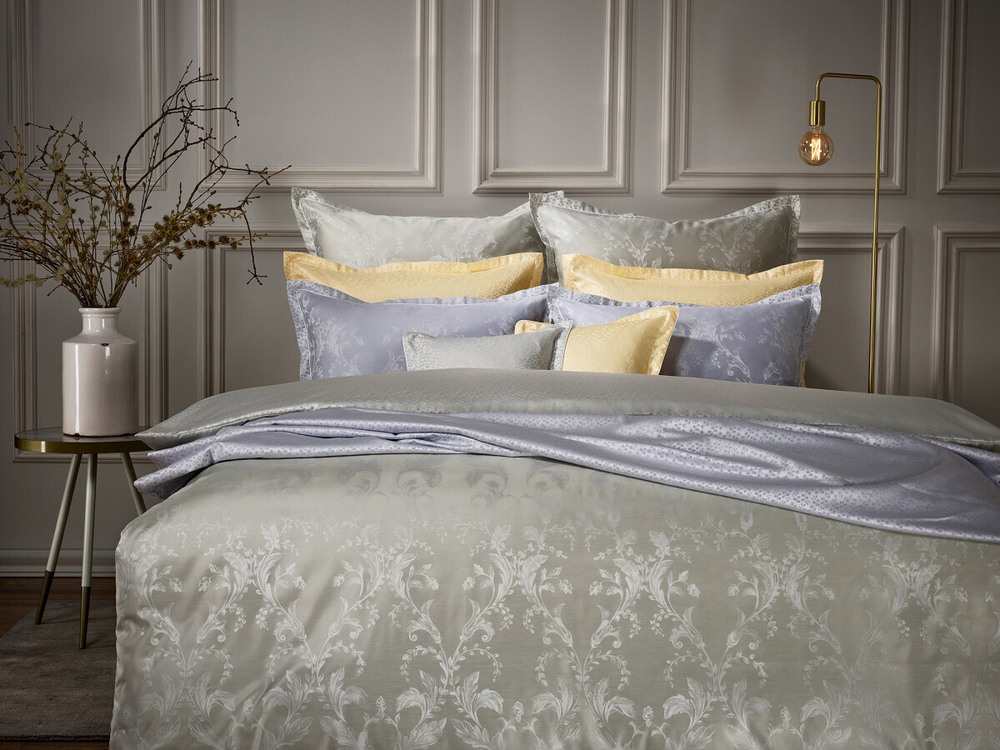 Постельное белье 2 спальное евро Curt Bauer Gracie 9017 0211 french blue голубое