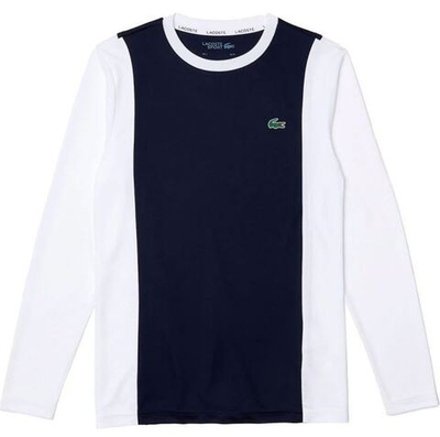 Мужская теннисная футболка теннисная Lacoste Men’s Sport Breathable Piqué Knit T-Shirt - navy blue/white/navy blue/whit