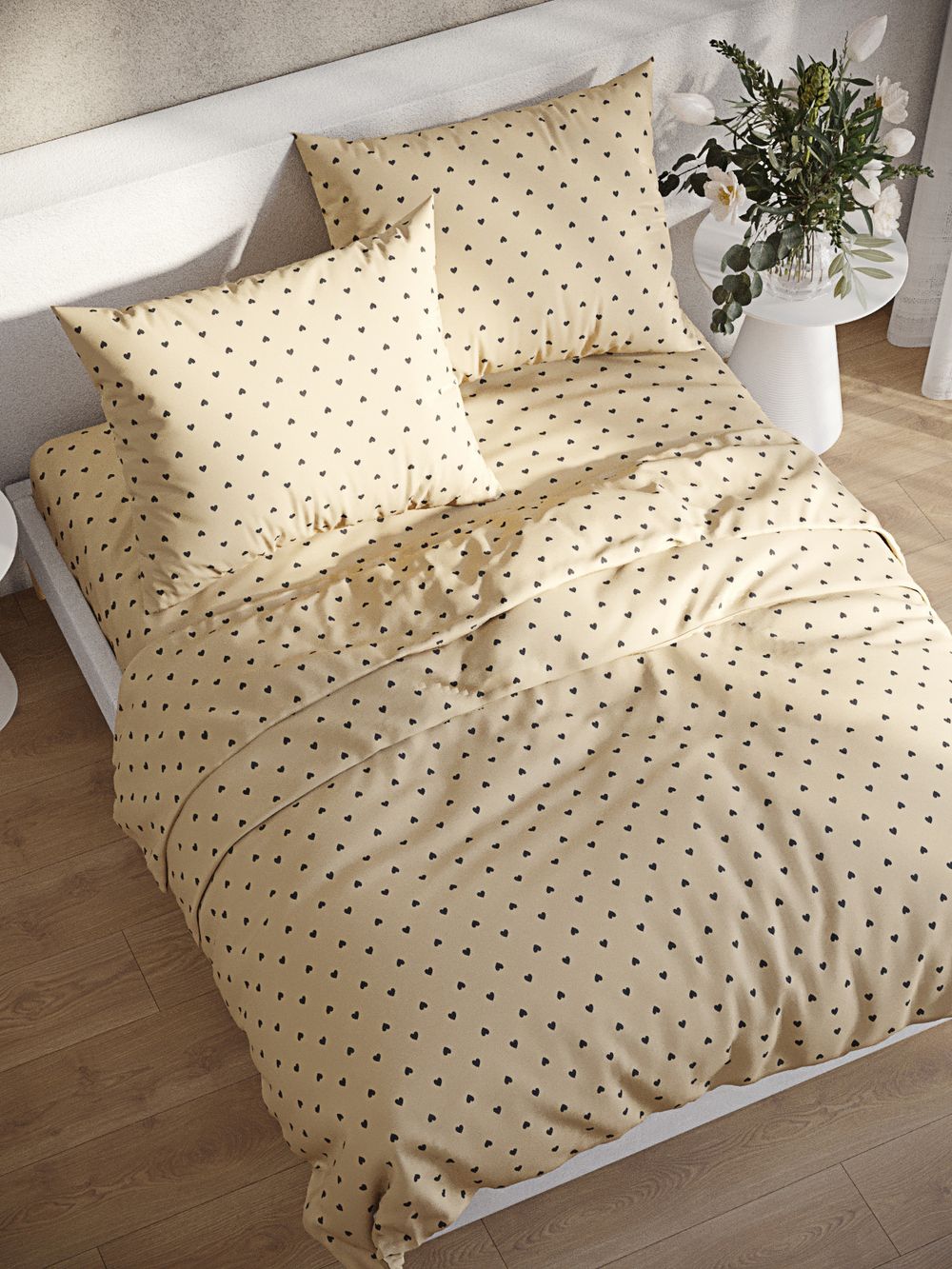 Наволочка комплект 2шт перкаль Сказка "Адель" 40х40 см на молнии