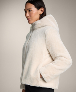 Oysho Двусторонняя утепленная куртка FELLEX® AEROGEL из искусственного меха, каменный