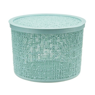 Коробка БЯЗЬ 4,5л с крышкой круглая D=22см М 2329