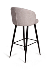 Стул барный Vito, букле серый / опора конус