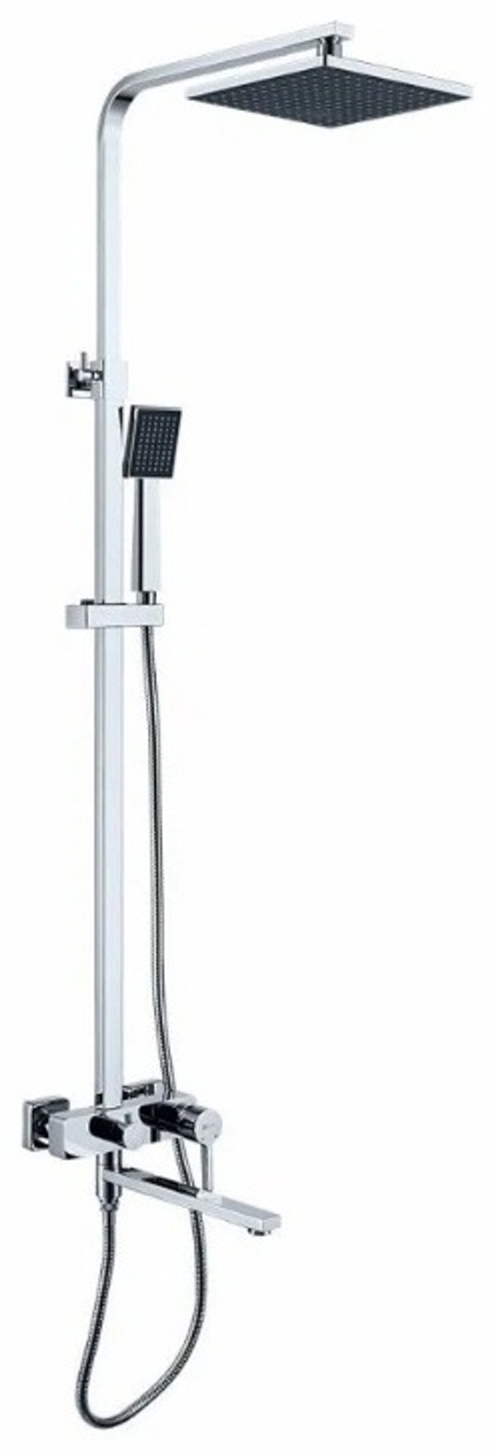 LM7004CS TROPIC Смеситель для ванны с верхней душевой лейкой Тропический дождь, 1-функциональной лейкой и поворотным  изливом 300 мм, хром