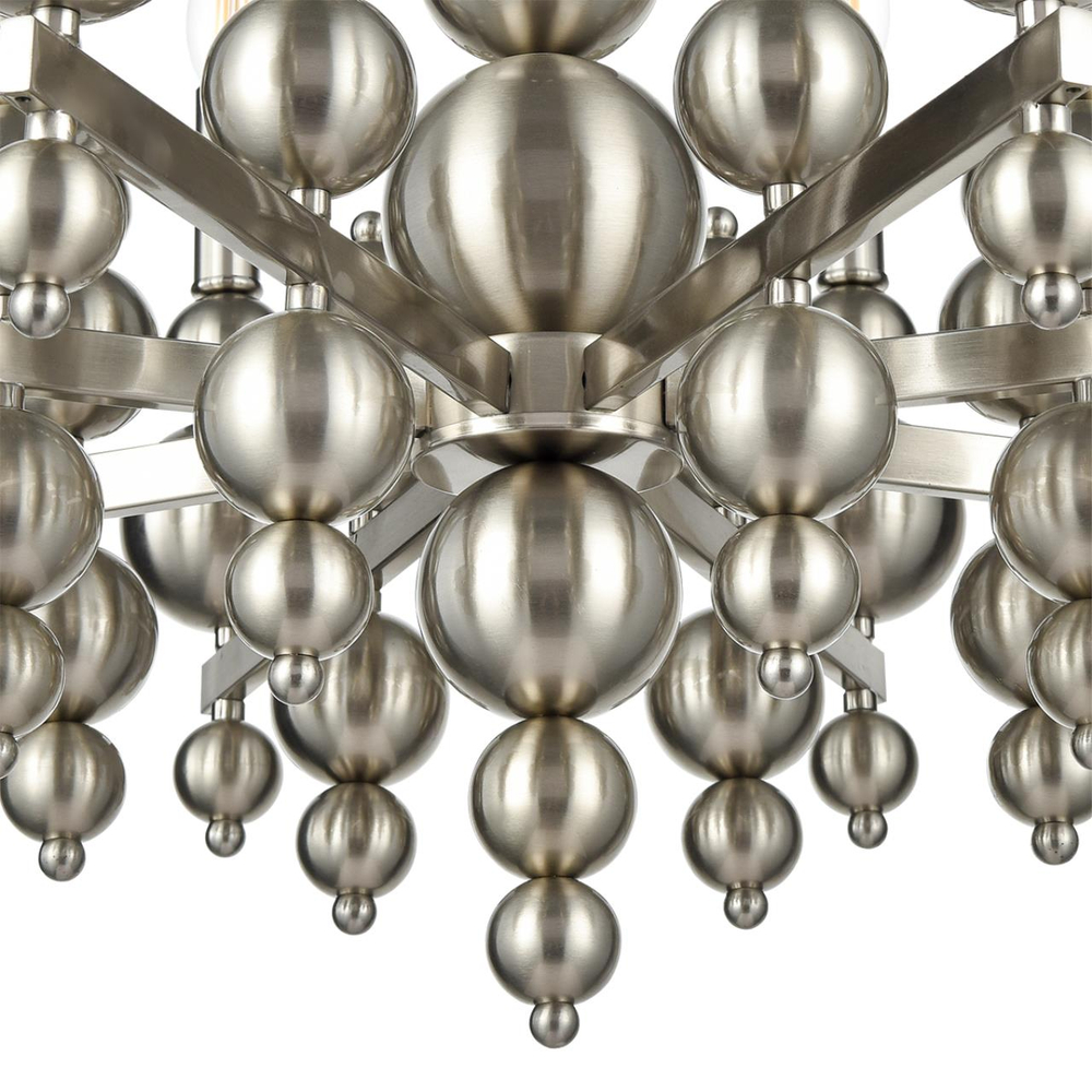 8107/8 MODERNI LN26 128 никель, металл Люстра Е14 8*40W 220V NANA