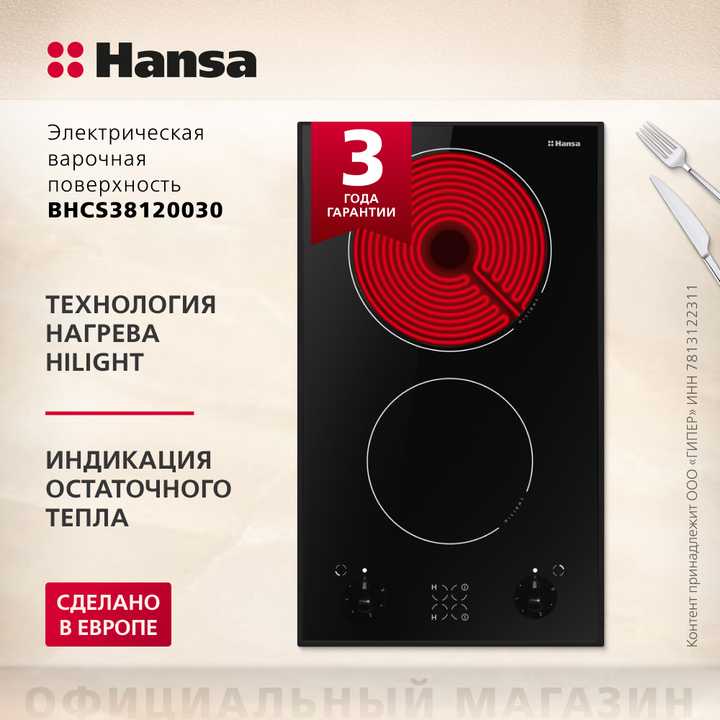 Электрическая панель Hansa BHCS38120030