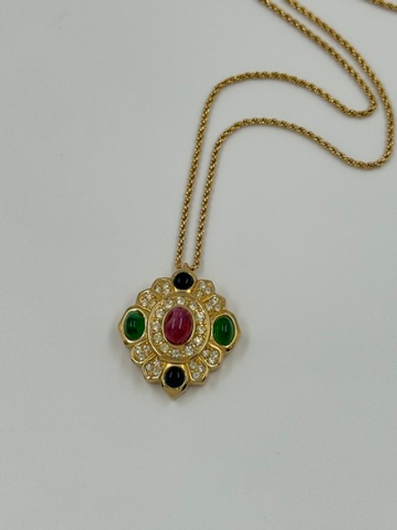 Кулон с разноцветными кабошонами Christian Dior