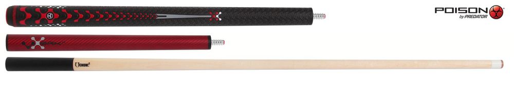 Кий Poison VX⁵ Jump-Break Red GTX™ Grip 3PC Пул 19oz