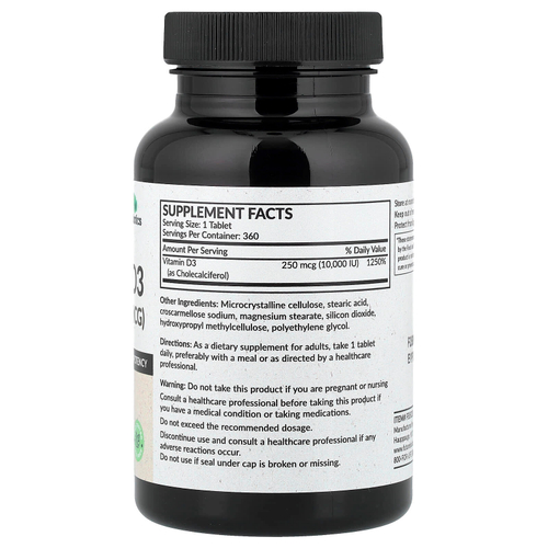 Futurebiotics, витамин D3, 250 мкг (10 000 МЕ), 360 таблеток