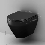 Унитаз подвесной AM.PM Spirit V2.0 C701700MBSC черный матовый, безободковый
