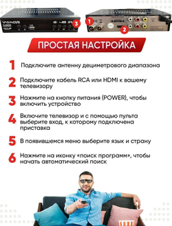 Ресивер цифровой LIVE-POWER LV-8800/ТВ приемник /TV-тюнер/цифровая приставка/ ТВ приставка/ DVB-C/ DVB-T2/ HD (USB-порт, разъем HDMI, AC3 audio, IPTV. 3хRCA)