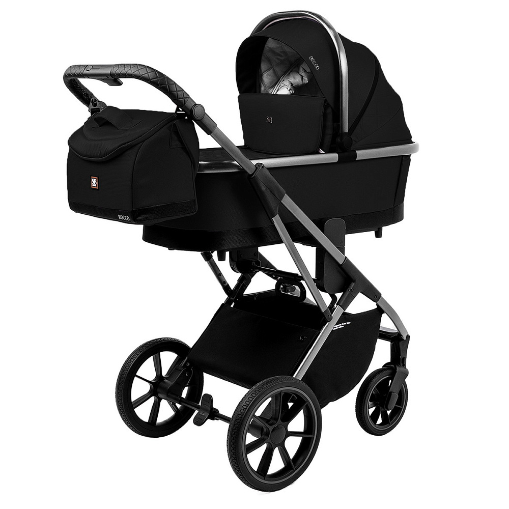Коляска 3 в 1 Sweet Baby Rocco + автокресло Premier Black Black