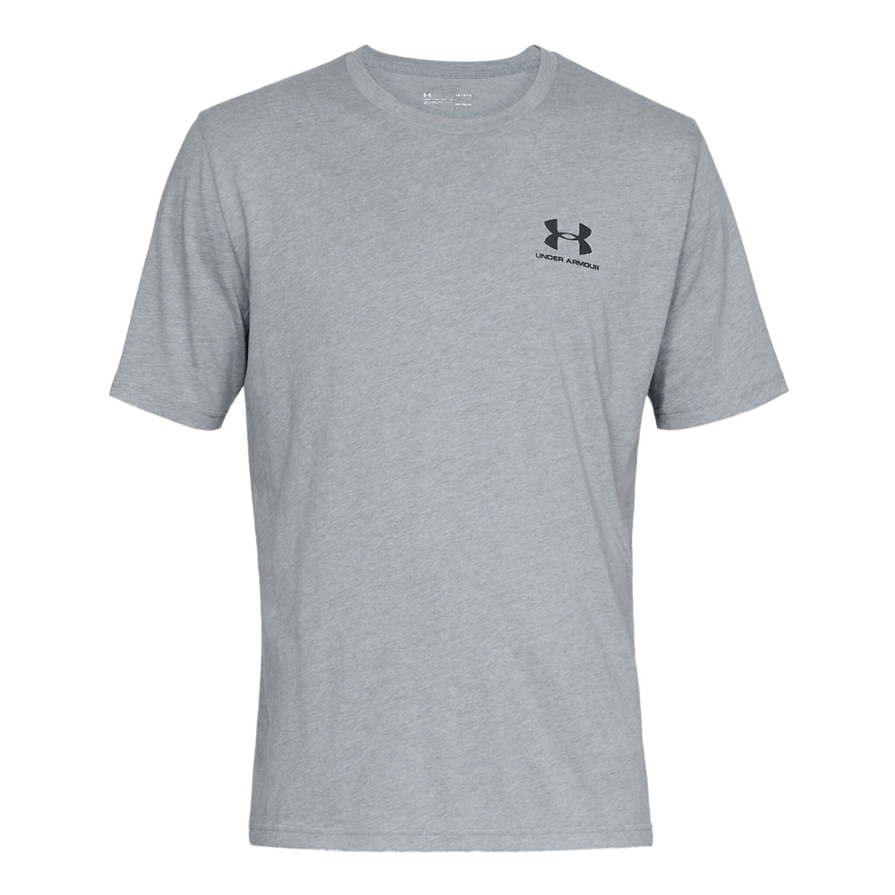 Мужское теннисное поло Under Armour Sportstyle Left Chest T-Shirt Men - Grey, Black